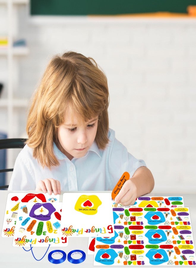 80UncleKimby 40pcs Sunday School Crafts for Kids - Christian Prayer Handprint DIY Kit Bulk for Religious Jesus Gifts, VBS Activities - Image 3